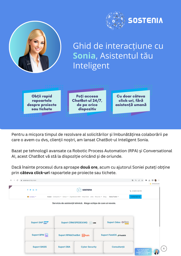 Ghid de interacțiune cu Sonia, Asistentul tău Inteligent
